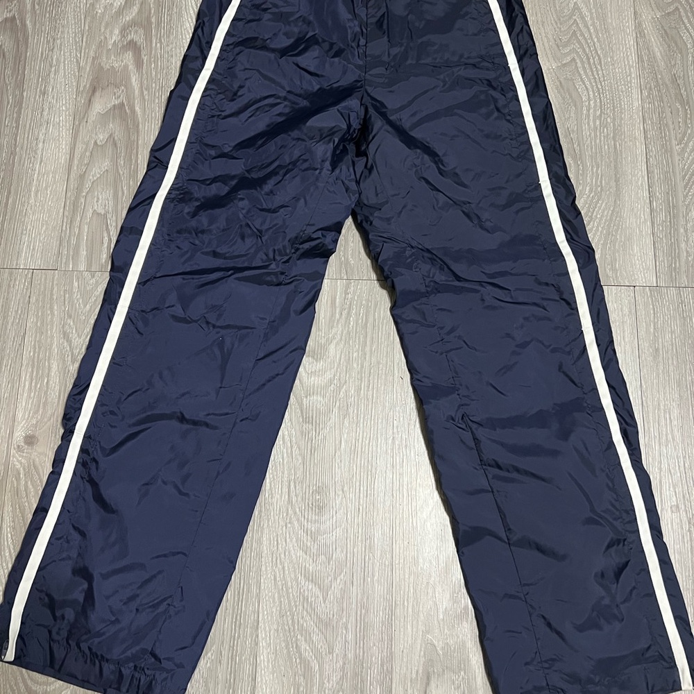 Vintage Reebok Windbreaker Track Pants Men’s Medium Navy Full Zip Legs